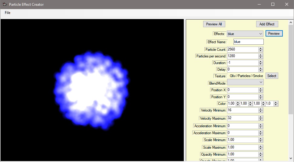 2D Particle Effect Editor